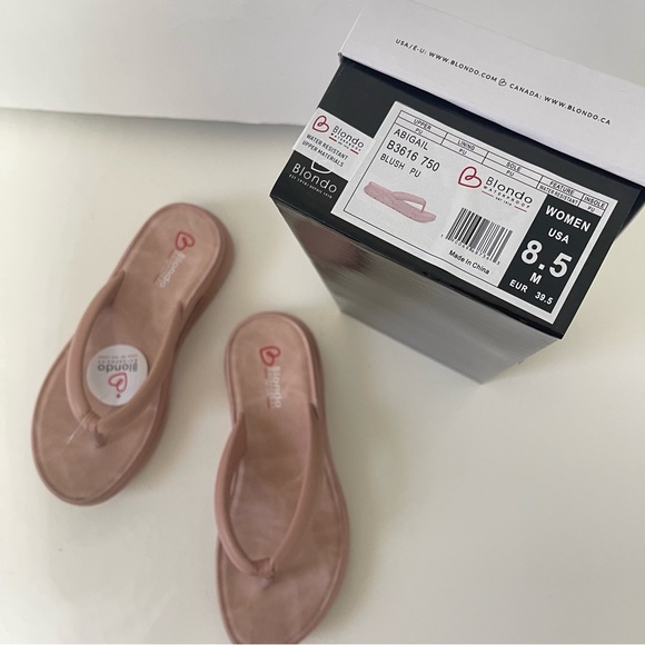 Blondo Abigail Flip Flop Sandal In Blush Color - New In Box - Size 8.5 - Picture 2 of 13